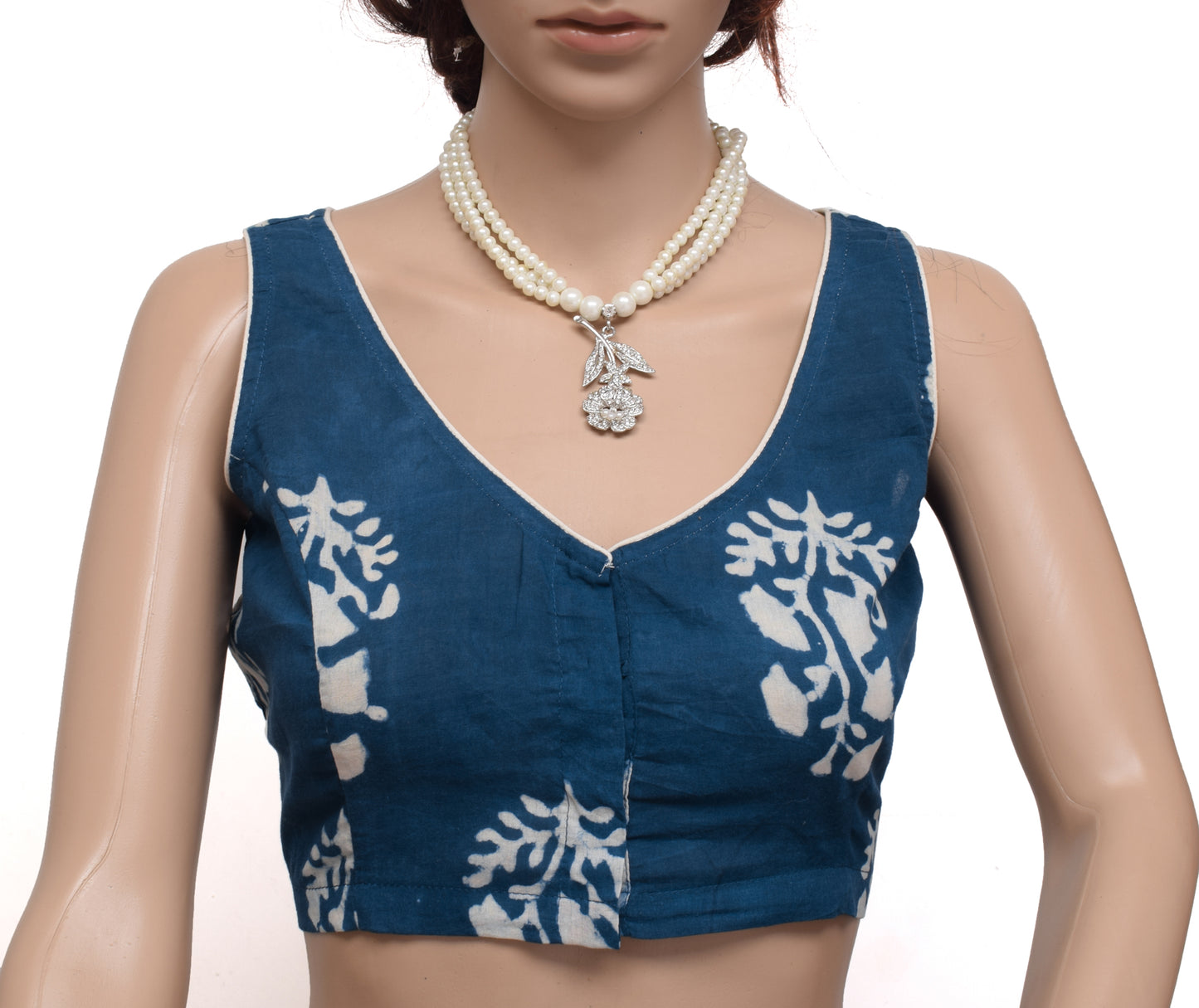 Sushila New Top Readymade 38" Sari Blouse Pure Cotton Printed Blouse Choli