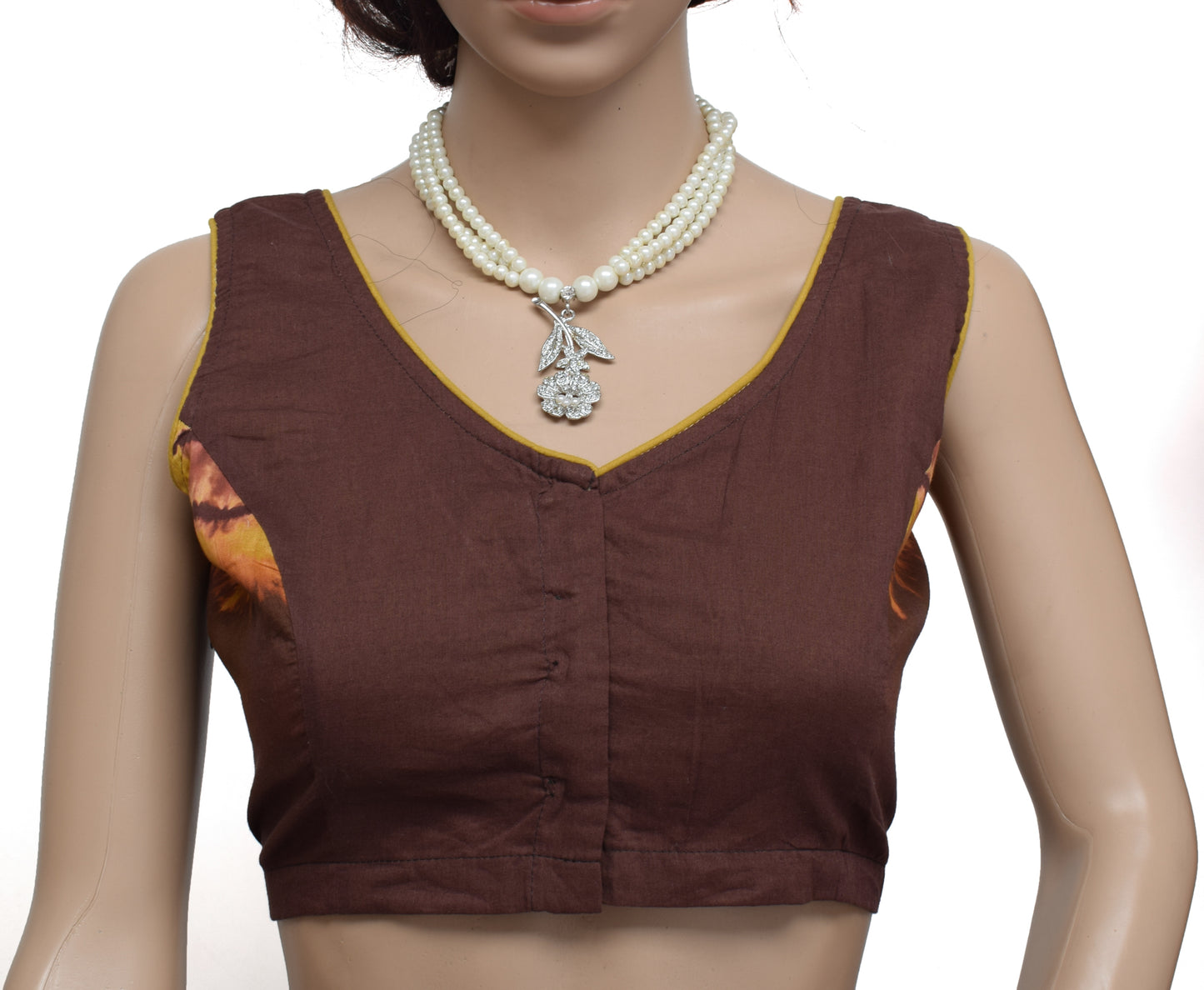 Sushila New Top Readymade 38" Sari Blouse Pure Cotton Printed Blouse Choli