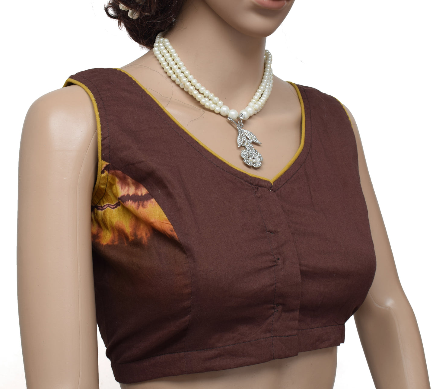 Sushila New Top Readymade 38" Sari Blouse Pure Cotton Printed Blouse Choli