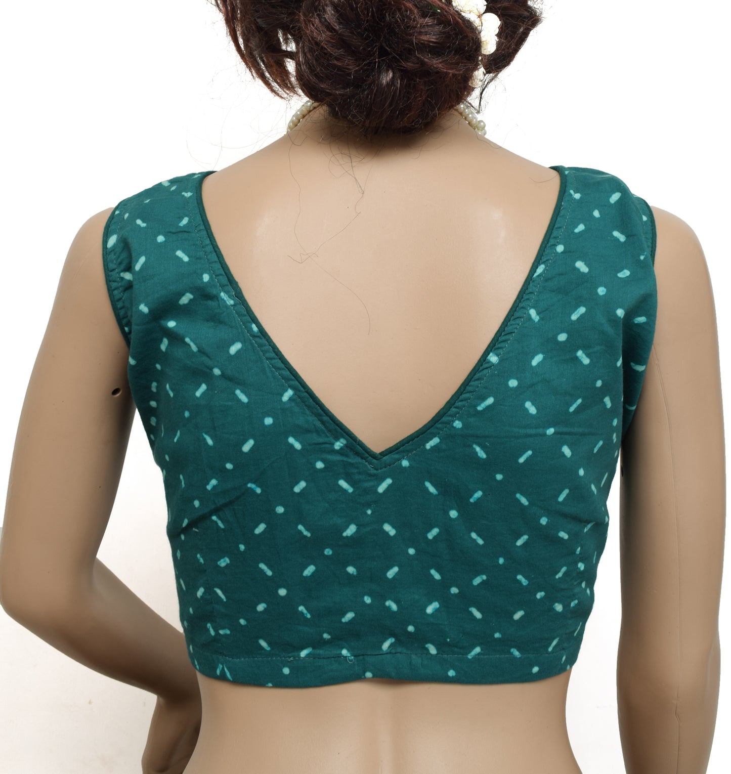 Sushila New Top Readymade 38" Sari Blouse Pure Cotton Printed Blouse Choli