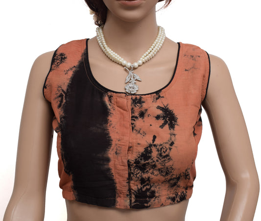 Sushila New Top Readymade 38" Sari Blouse Pure Cotton Printed Blouse Choli