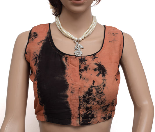 Sushila New Top Readymade 38" Sari Blouse Pure Cotton Printed Blouse Choli