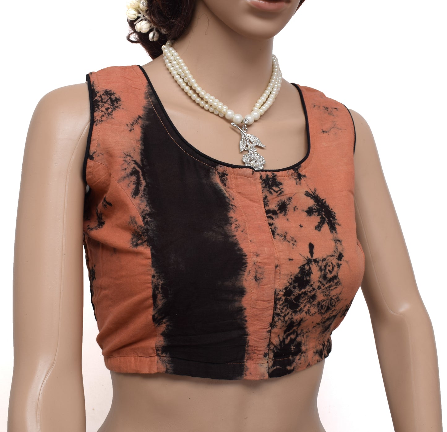 Sushila New Top Readymade 38" Sari Blouse Pure Cotton Printed Blouse Choli