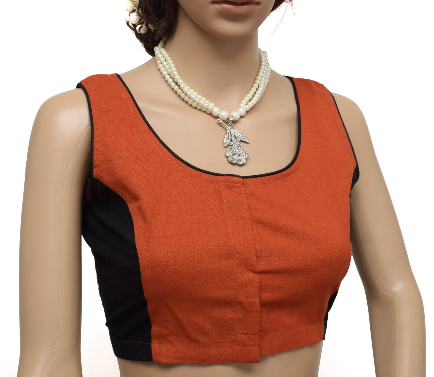 Sushila New Top 36" Stitched Sari Blouse Pure Cotton Printed Blouse Choli