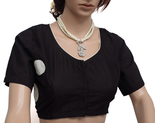 Sushila New Top Readymade Stitched Sari Blouse Pure Cotton Indian Blouse Choli