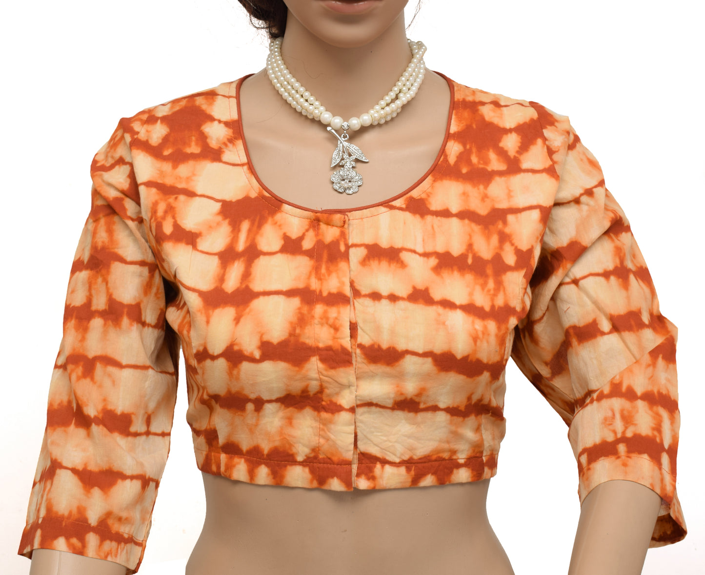 Sushila New 40" Top Readymade Stitched Sari Blouse 100% Pure Cotton Printed Choli