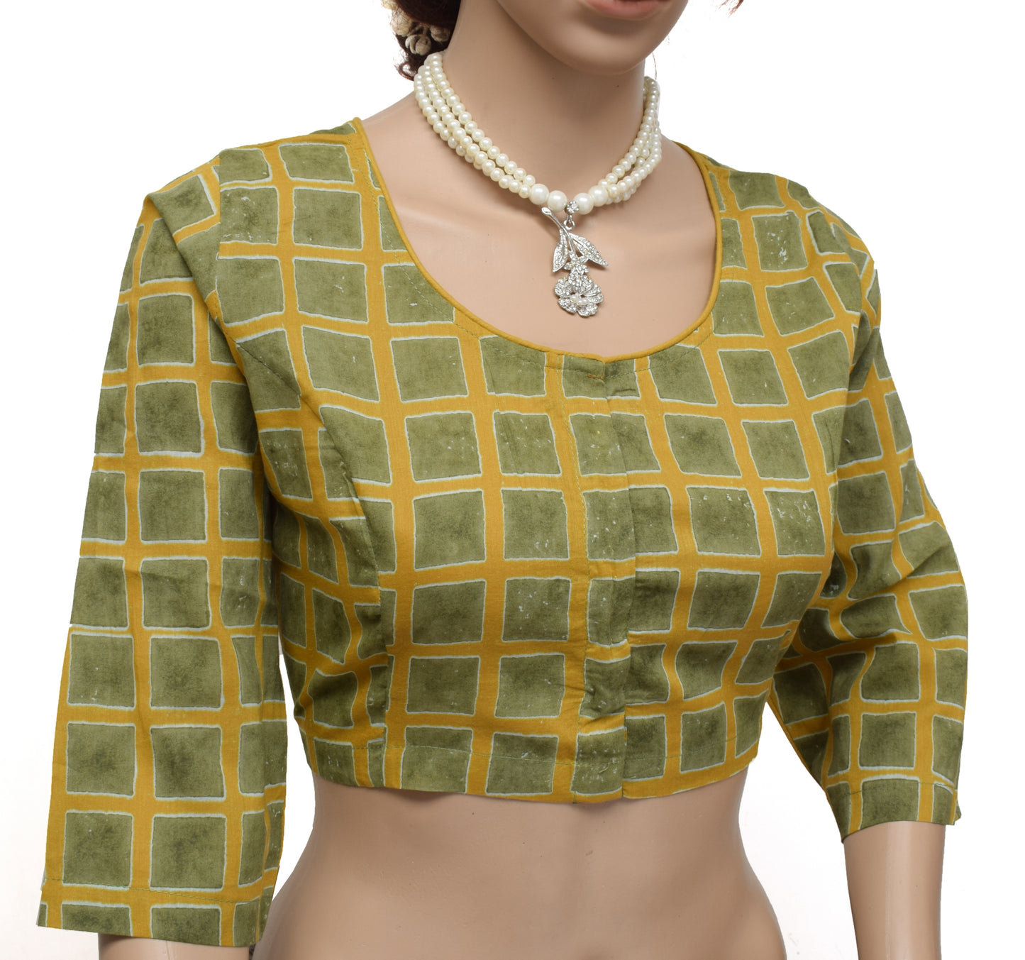 Sushila New Top Readymade 40" Sari Blouse Pure Cotton Printed Blouse Choli