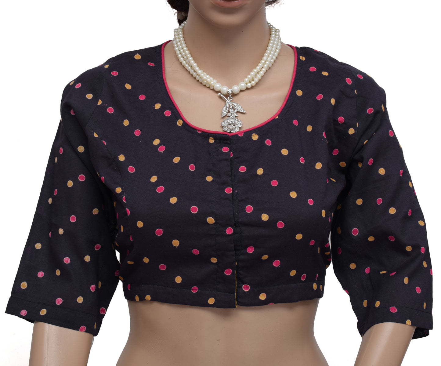 Sushila New Top Readymade 40" Sari Blouse Pure Cotton Printed Blouse Choli