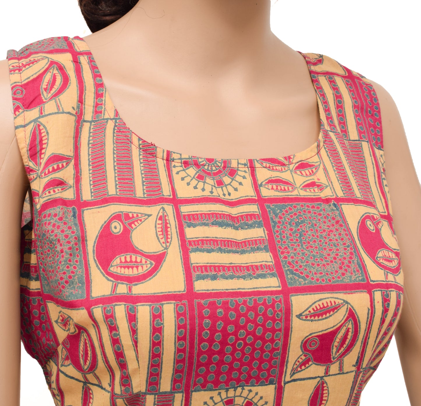 Sushila Vintage New Readymade 36" Sari Blouse Cotton Printed Blouse Choli