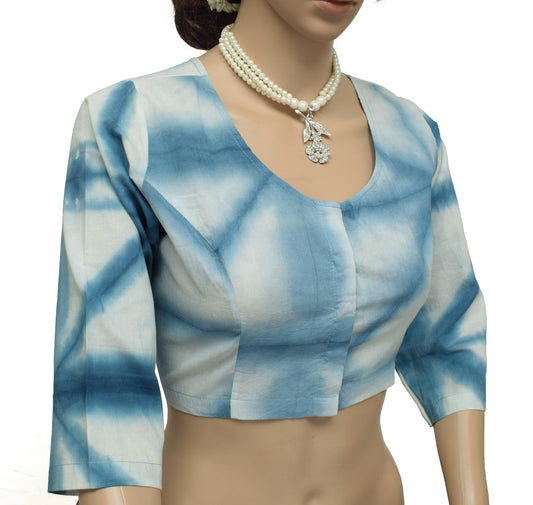 Sushila Vintage New Readymade Stitched Sari Blouse Pure Cotton Printed Choli Top