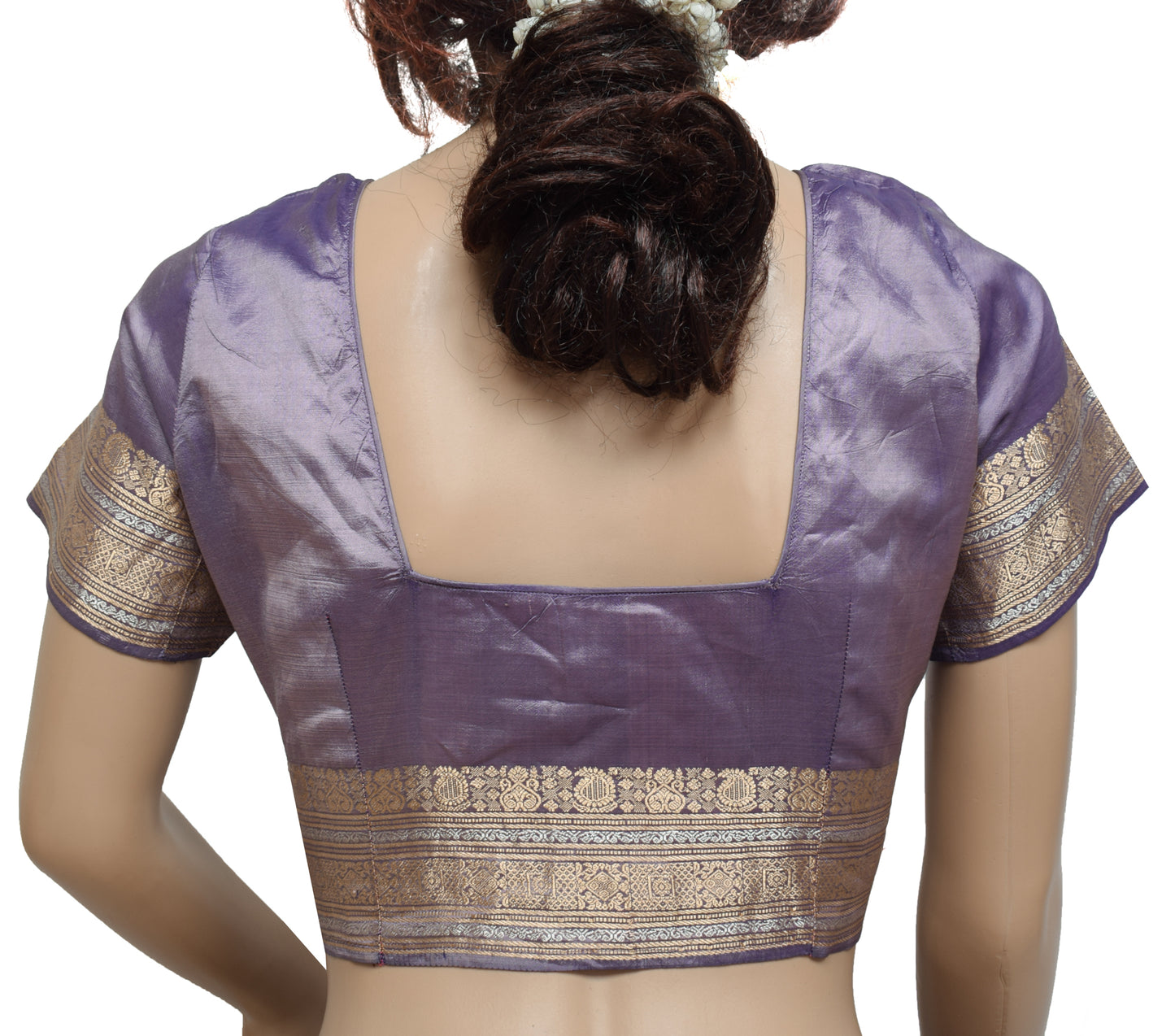 Sushila Vintage Readymade Stitched Sari Blouse Pure Silk Woven Designer Choli