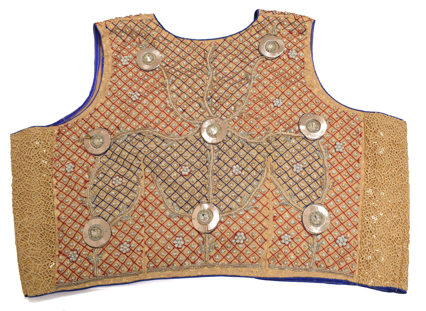 Sushila Vintage Readymade 48" Sari Cotton Silk Designer Women's Waist Coat