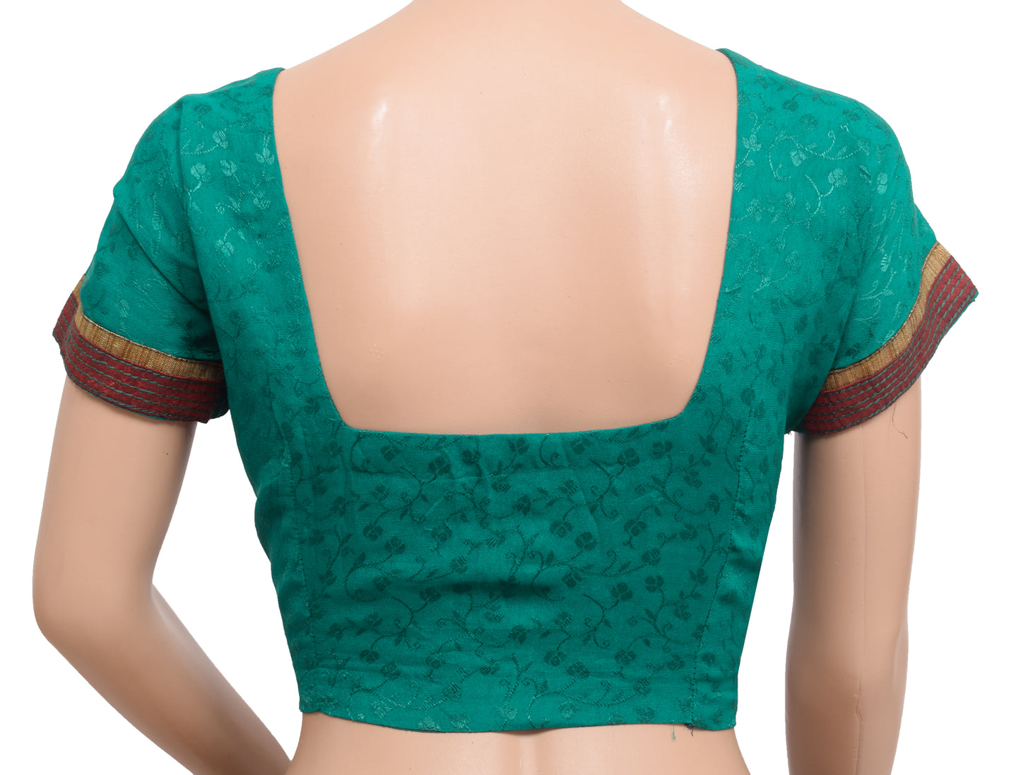 Sushila Vintage Readymade 38" Sari Blouse Georgette Woven Designer Choli
