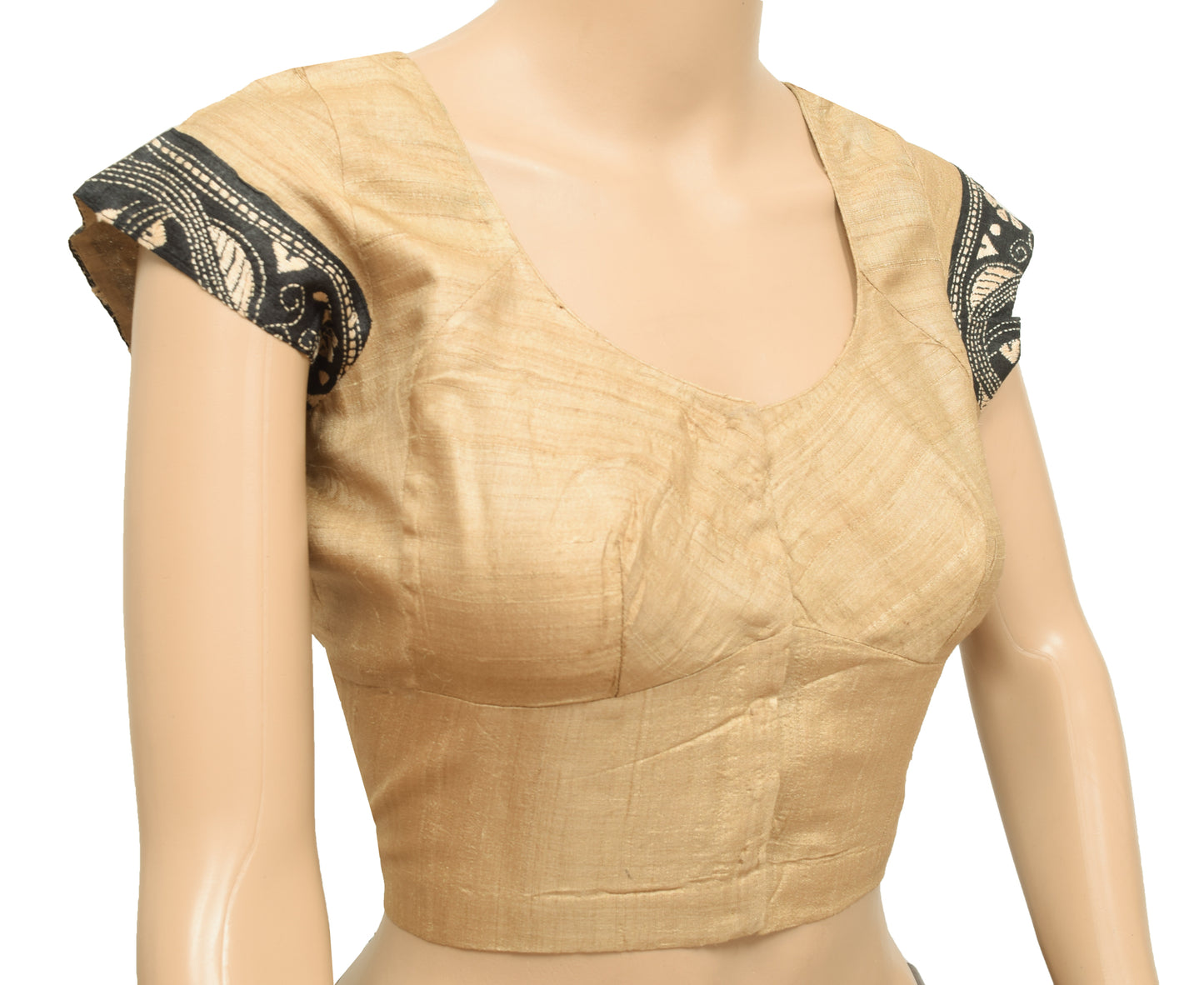 Sushila Vintage Readymade 40" Sari Blouse Khadi Silk Woven Designer Choli