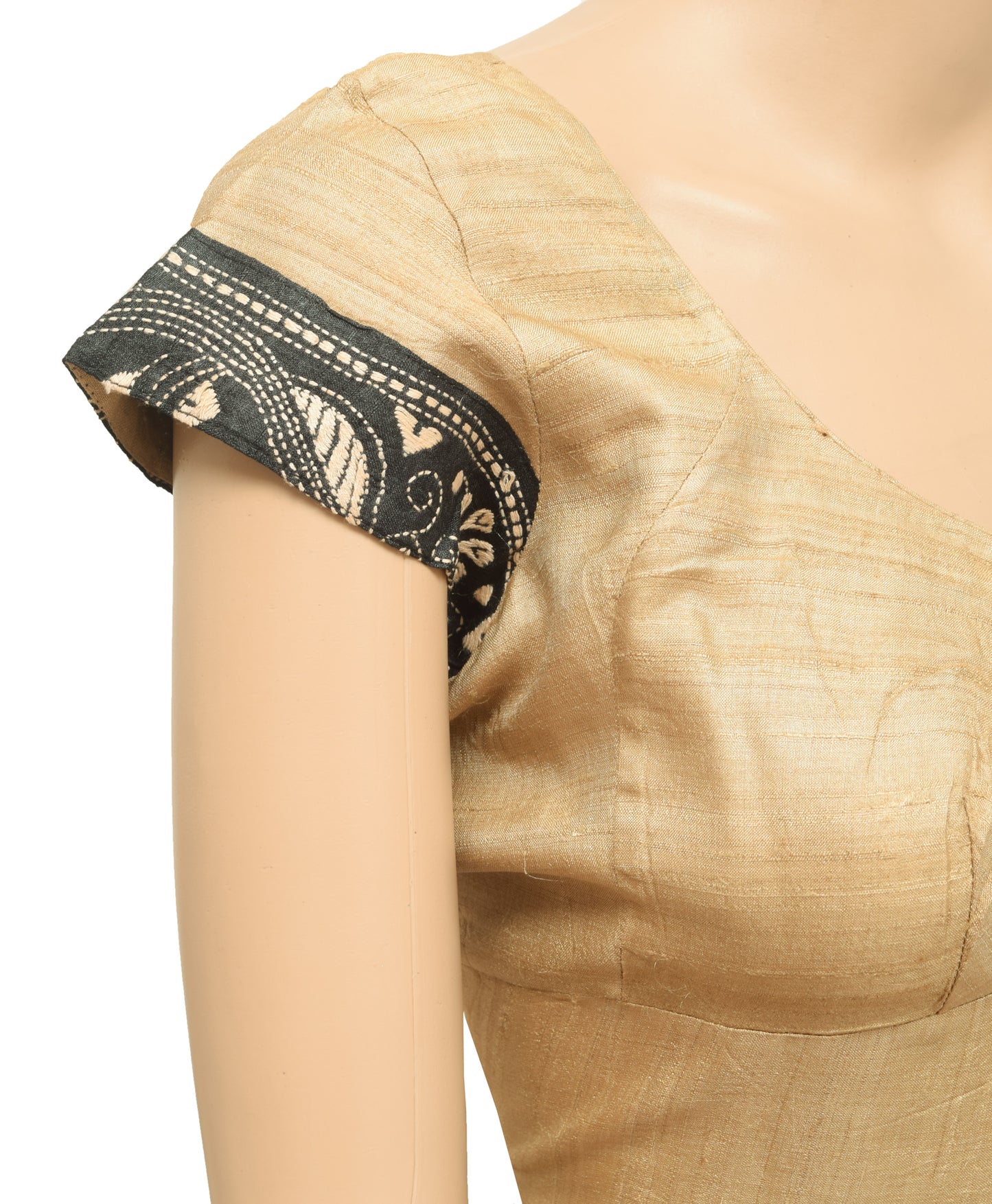 Sushila Vintage Readymade 40" Sari Blouse Khadi Silk Woven Designer Choli