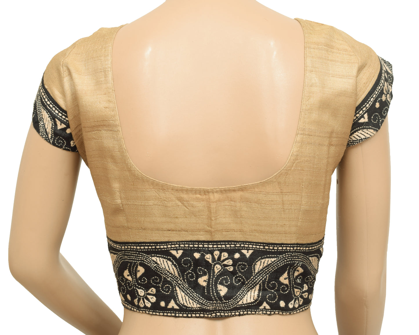Sushila Vintage Readymade 40" Sari Blouse Khadi Silk Woven Designer Choli