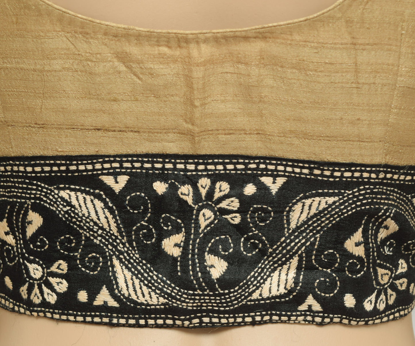 Sushila Vintage Readymade 40" Sari Blouse Khadi Silk Woven Designer Choli