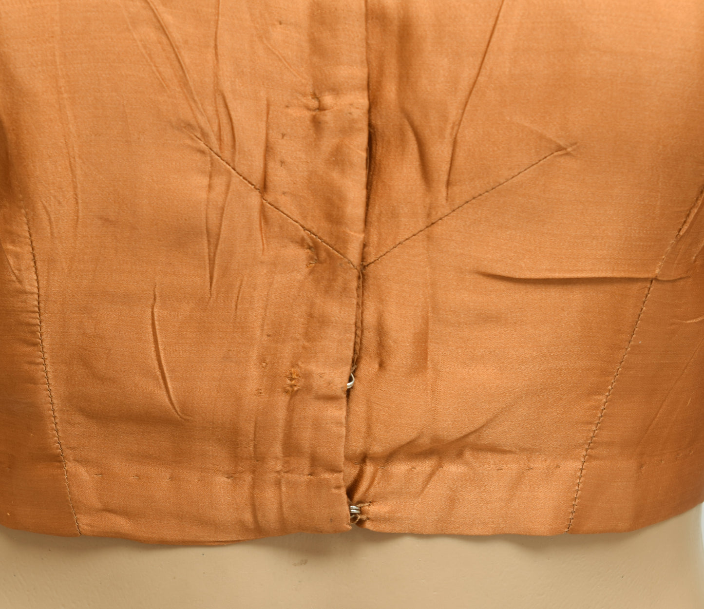 Sushila Vintage Readymade Stitched Sari Blouse Satin Silk Woven Designer Choli