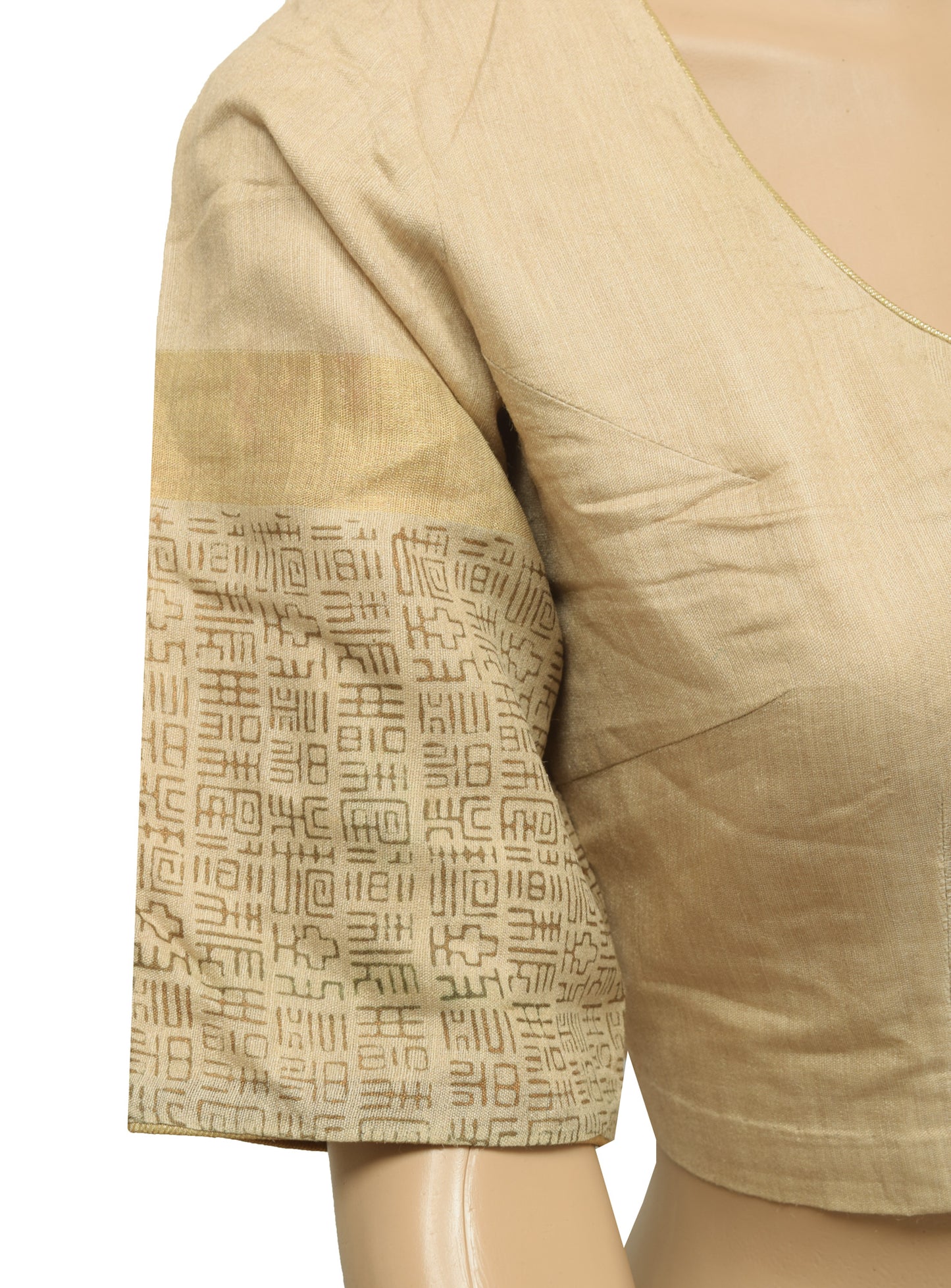 Sushila Vintage Readymade 40" Sari Blouse Pure Cotton Woven Designer Choli