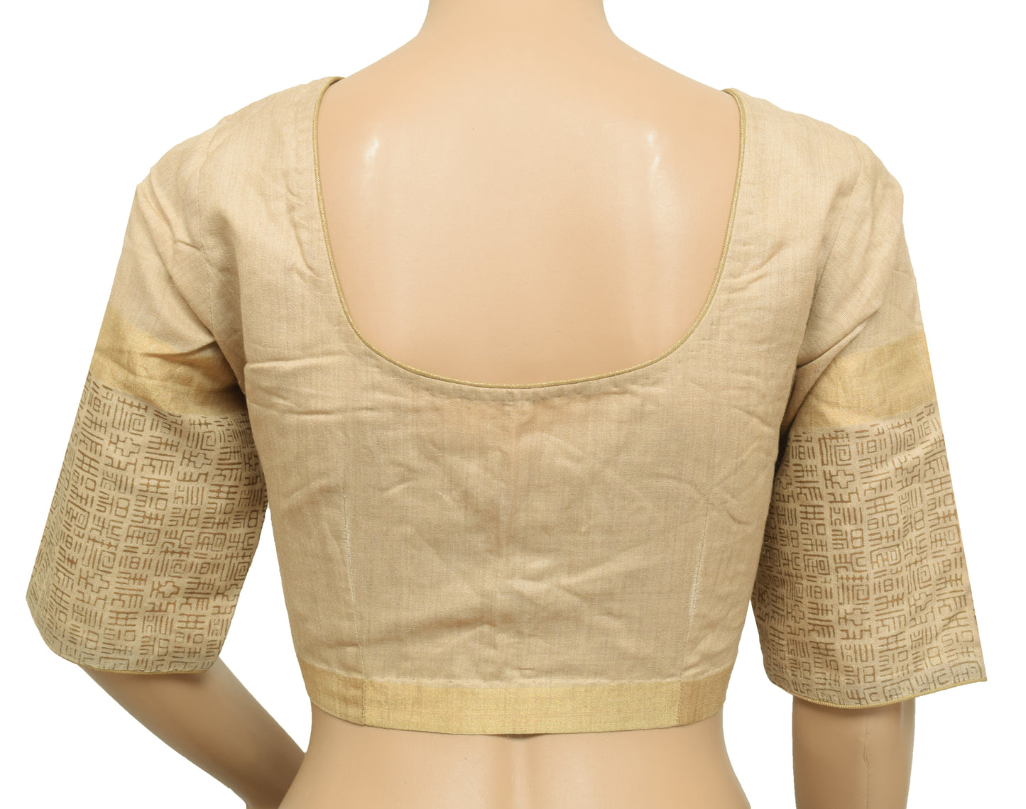 Sushila Vintage Readymade 40" Sari Blouse Pure Cotton Woven Designer Choli