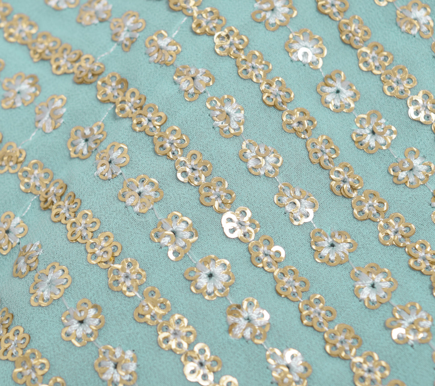 Sushila Vintage Readymade Blue Branded Sari Blouse Hand Beaded Designer Top 34"