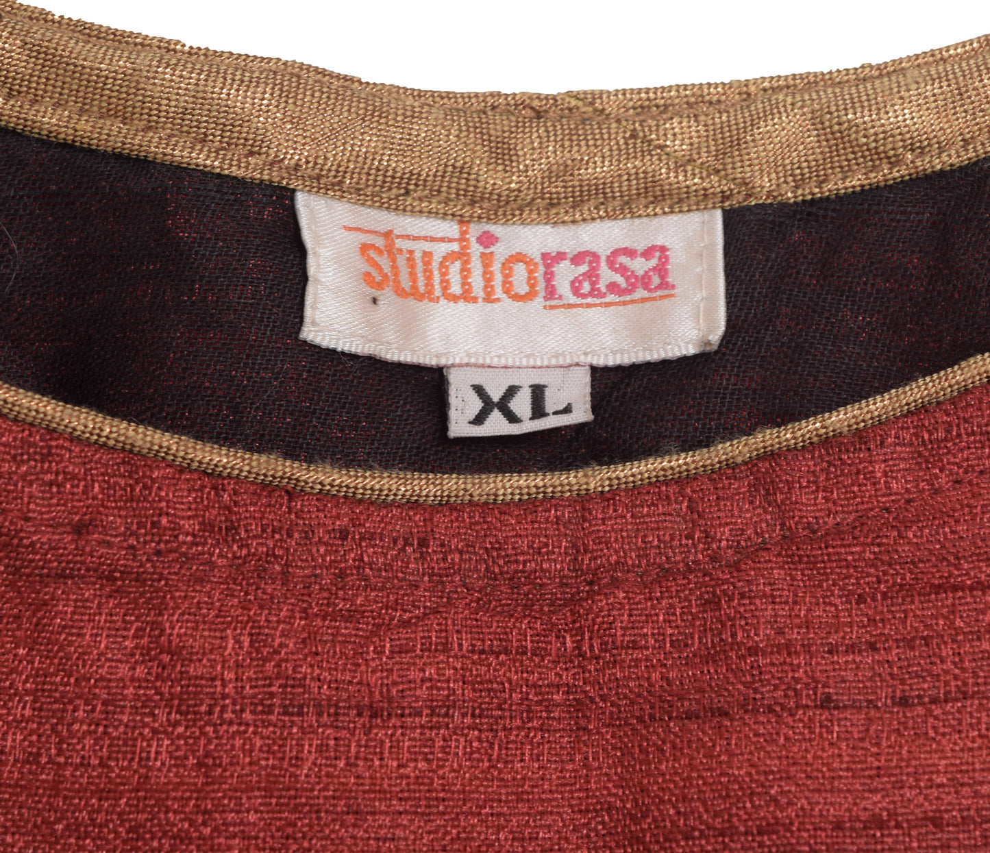 Branded Stitched Sari Blouse Bhagalpuri Dupion Hand Block Printed Crop Top 38"