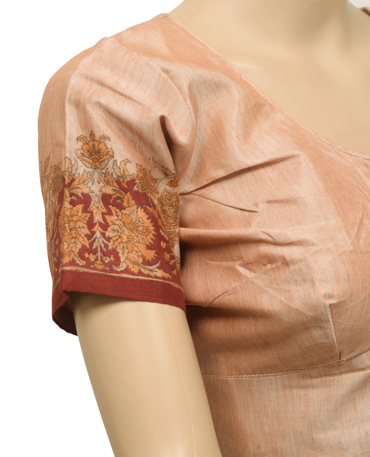 Sushila Vintage Readymade 34"Sari Blouse Silk Printed Floral Designer Top