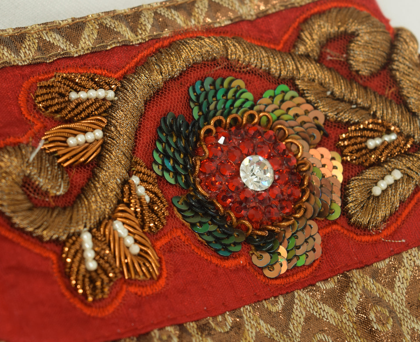 Sushila Vintage Brown Brocade Stitched Sari Blouse Art Silk Padded Designer 32" Top