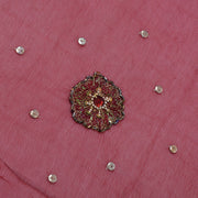 Sushila Vintage Red Dupatta Pure Chiffon Silk Sequins Embroidered Long Stole