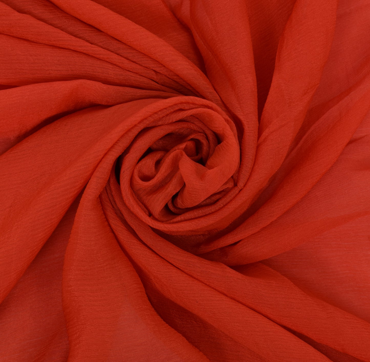 Sushila Vintage Dark Orange Dupatta Pure Chiffon Silk Embroidered Long Stole