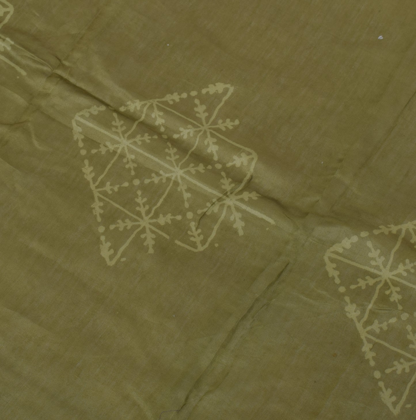 Sushila Vintage Indian Green Dupatta Pure Silk Printed Long Stole Wrap Scarves