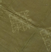 Sushila Vintage Indian Green Dupatta Pure Silk Printed Long Stole Wrap Scarves