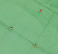 Sushila Vintage Green Indian Dupatta Blend Silk Zari Embroidered Long Stole Veil