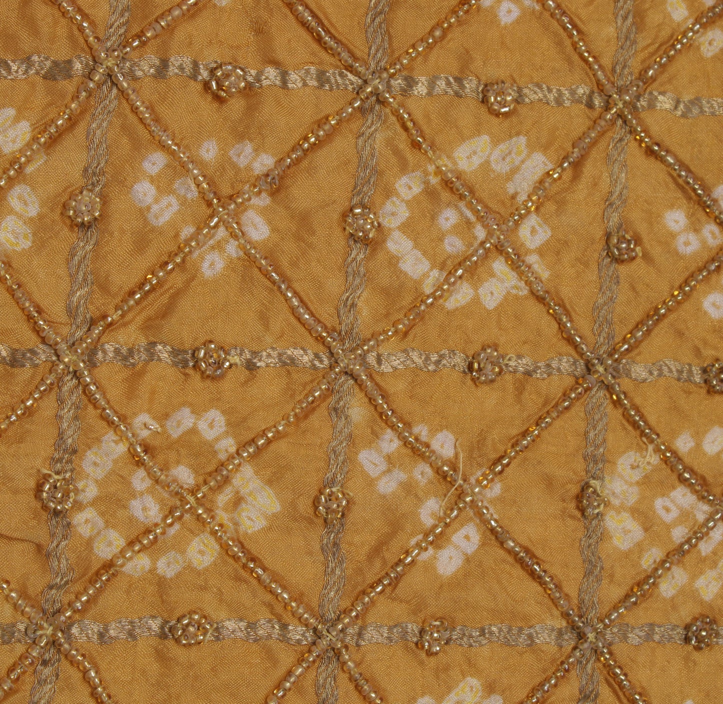 Sushila Vintage Brown Dupatta 100% Pure Silk Printed & Beaded Long Stole Scarves
