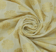 Sushila Vintage White Dupatta Blend Cotton Woven & Embroidered Long Stole Hijab