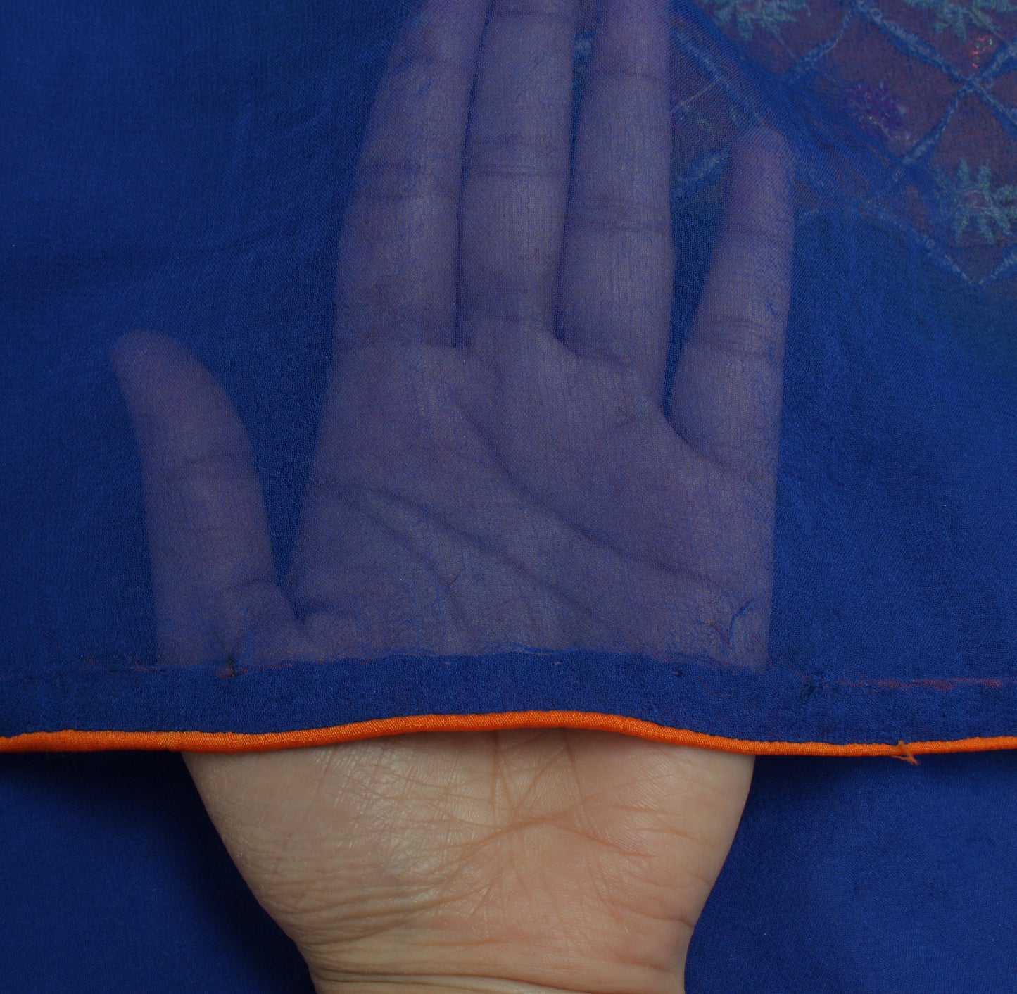 Sushila Vintage Mustard Dupatta Pure Georgette Silk Embroidered Long Stole Veil