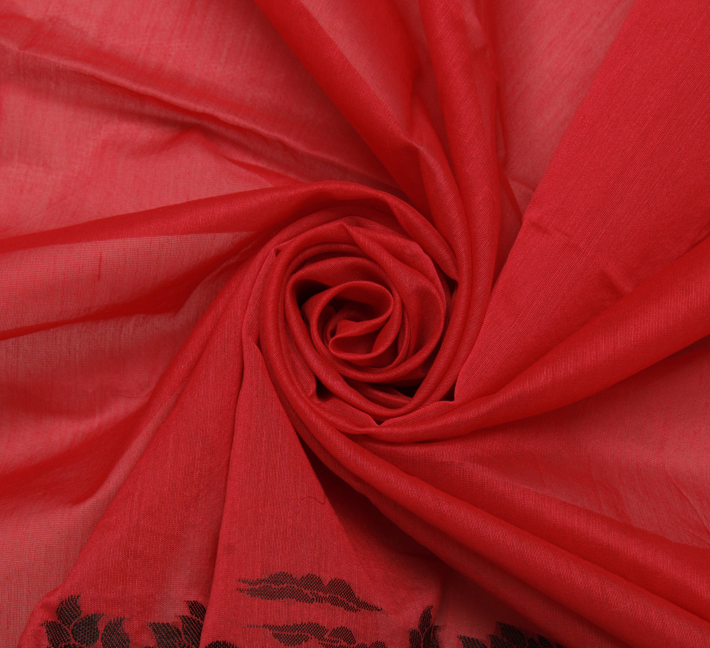 Sushila Vintage Red Indian Dupatta Blend Silk Woven Long Stole Scarves Hijab