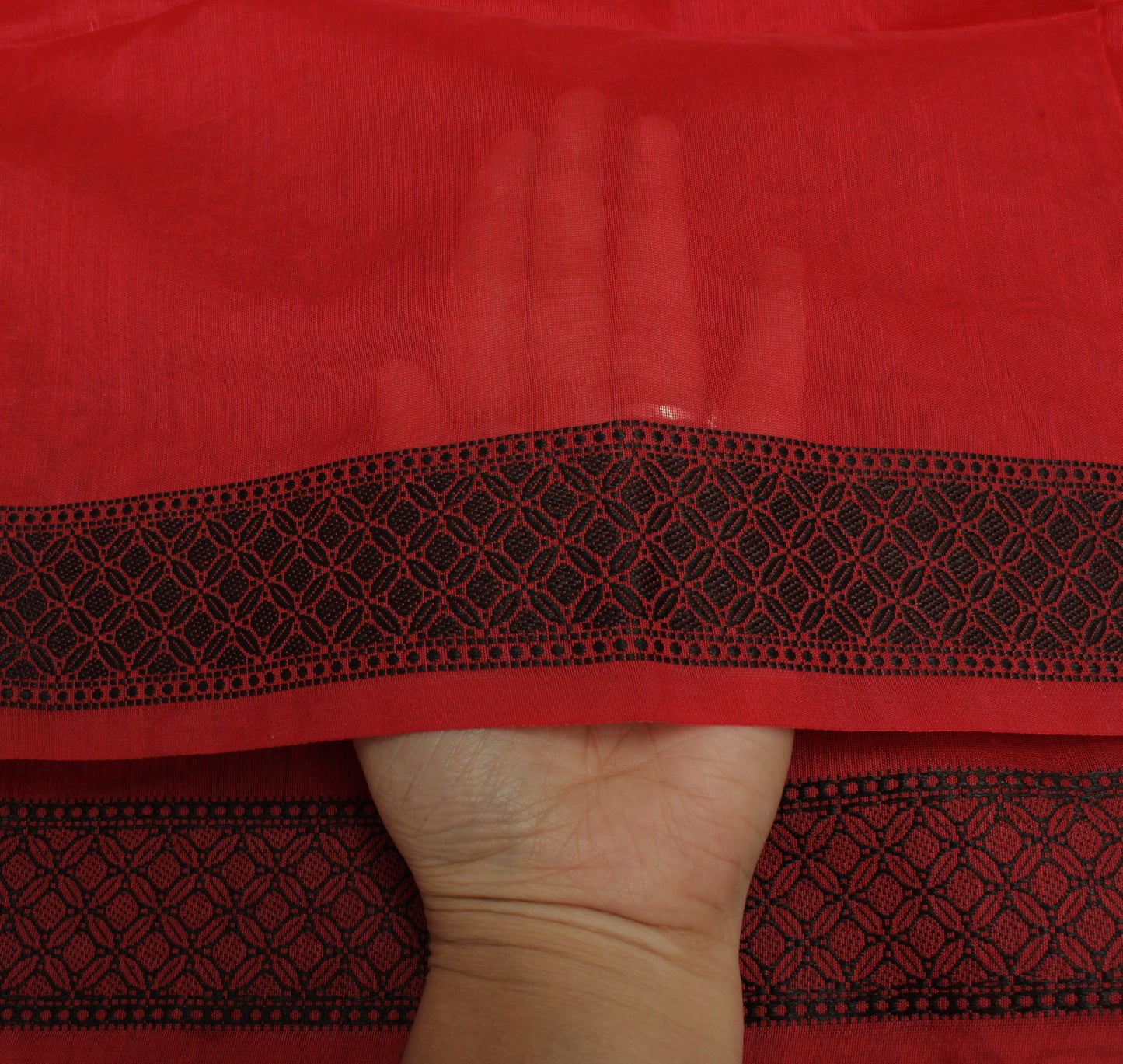 Sushila Vintage Red Indian Dupatta Blend Silk Woven Long Stole Scarves Hijab