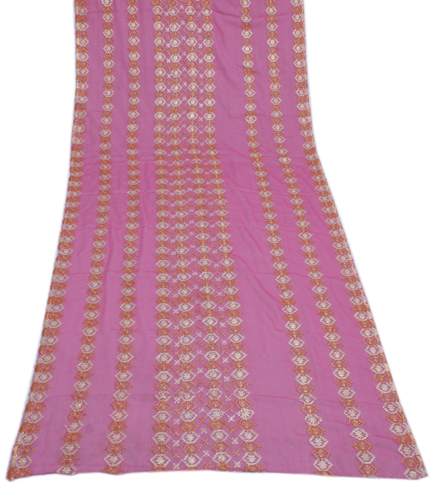 Sushila Vintage Mauve Dupatta Blend Georgette Silk Embroidered Long Stole Veil