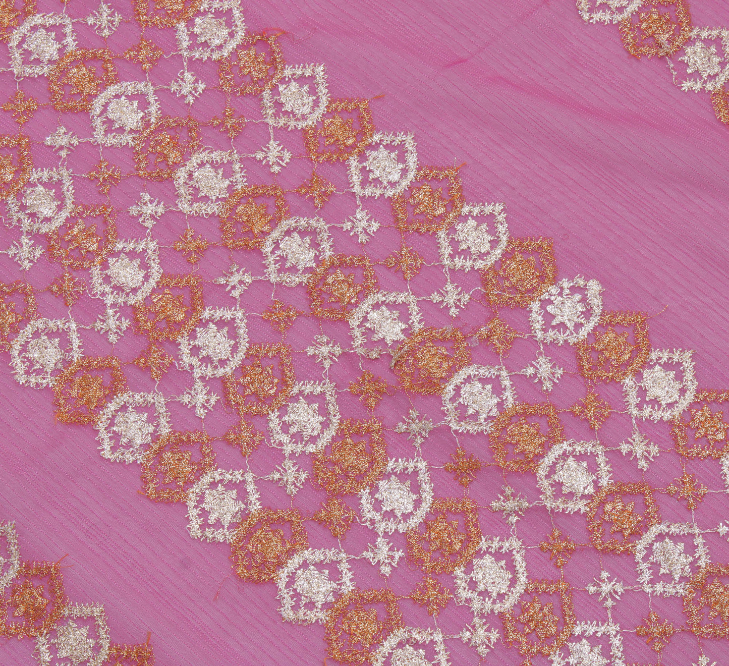 Sushila Vintage Mauve Dupatta Blend Georgette Silk Embroidered Long Stole Veil