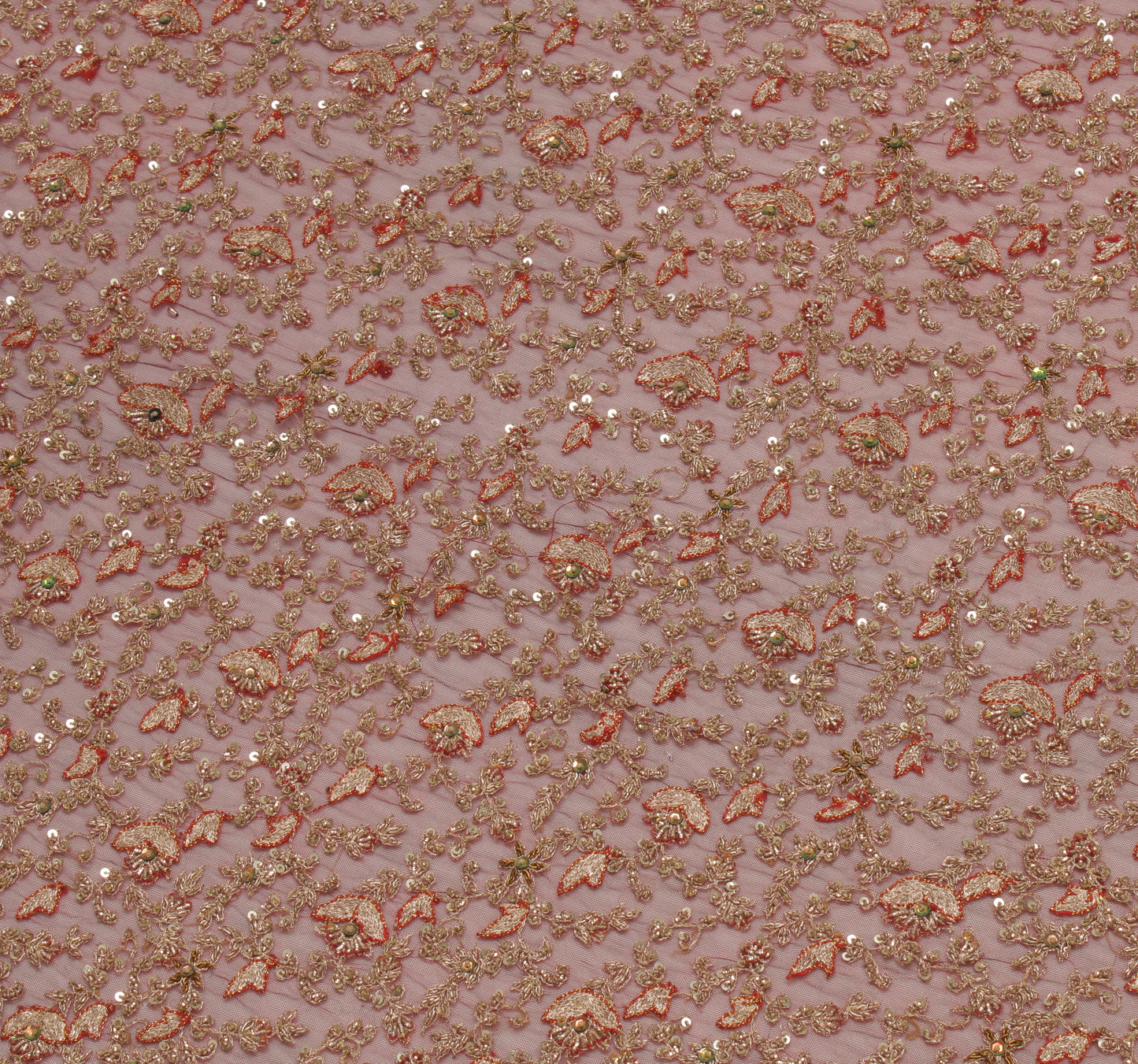 Sushila Vintage Maroon Hevy Dupatta Net Mesh Hand Beaded Zardozi Long Stole Veil