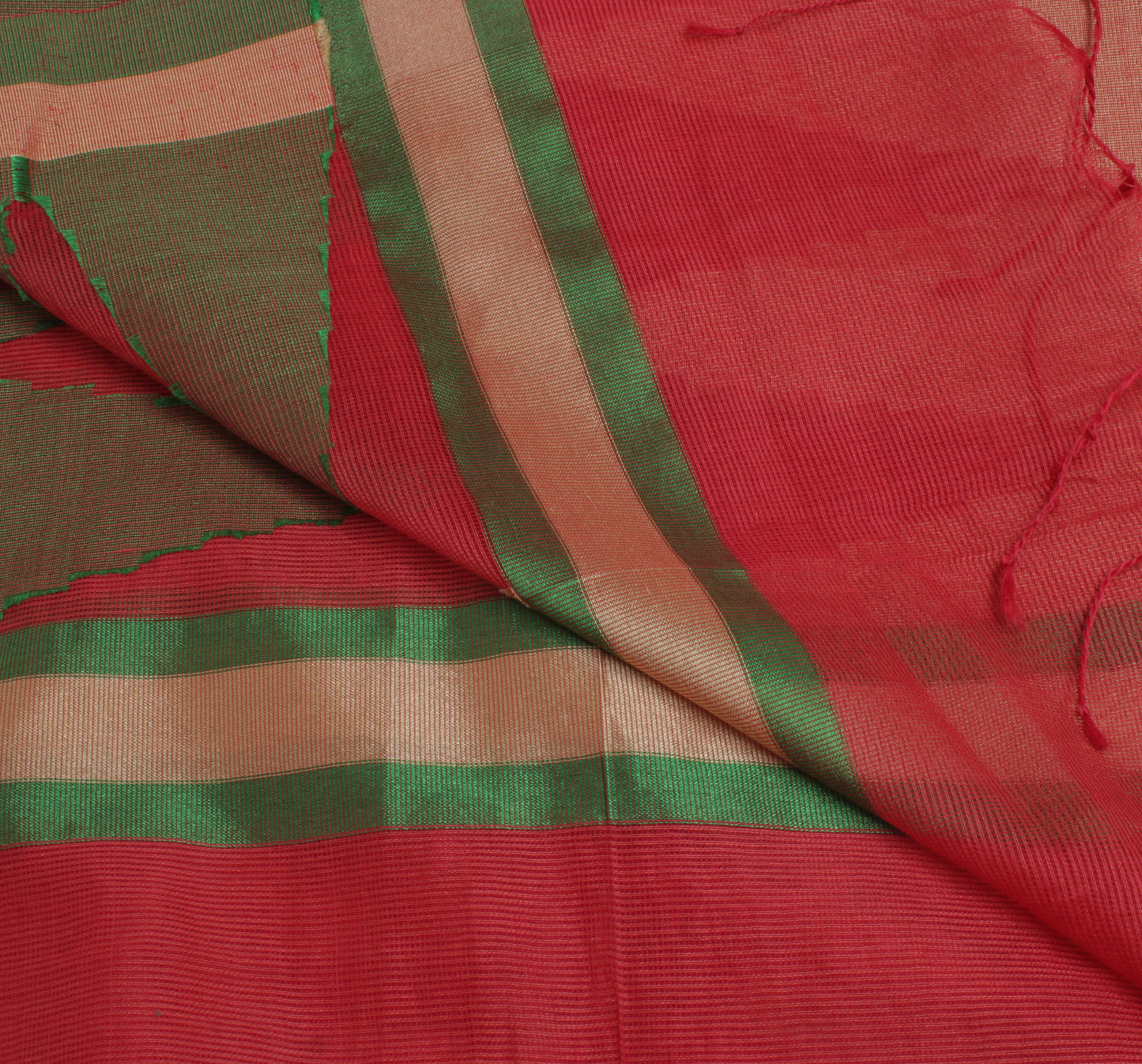 Sushila Vintage Peach Indian Dupatta Blend Cotton Woven Floral Long Stole Hijab