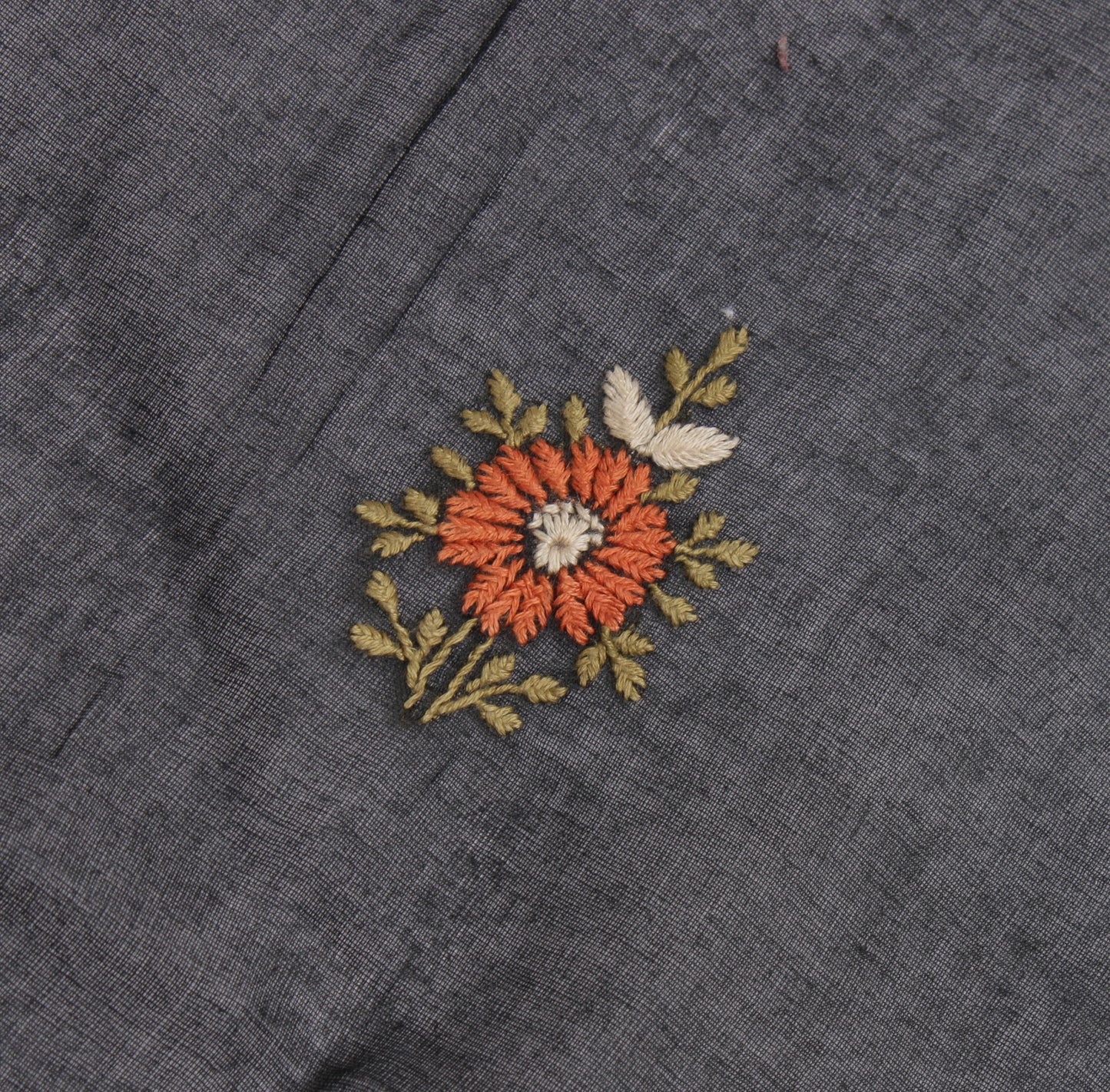 Sushila Vintage Black Dupatta 100% Pure Cotton Embroidered Long Stole Hijab