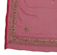 Sushila Vintage Red Dupatta Blend Georgette Silk Zari Embroidered Long Stole