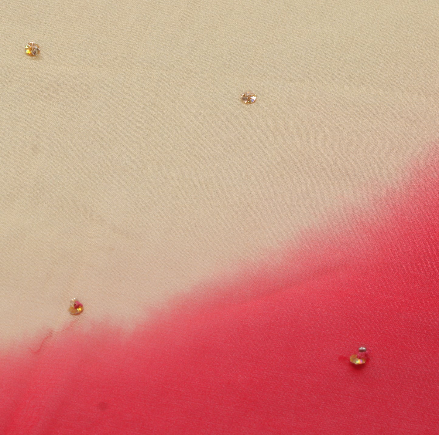 Sushila Vintage Cream Dupatta Pure Georgette Silk Hand Beaded Zardozi Long Stole