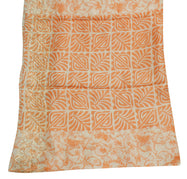 Sushila Vintage Cream Dupatta Pure Silk Printed & Woven Long Stole Scarves
