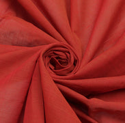 Sushila Vintage Red Indian Dupatta Pure Cotton Woven Long Stole Hijab Veil