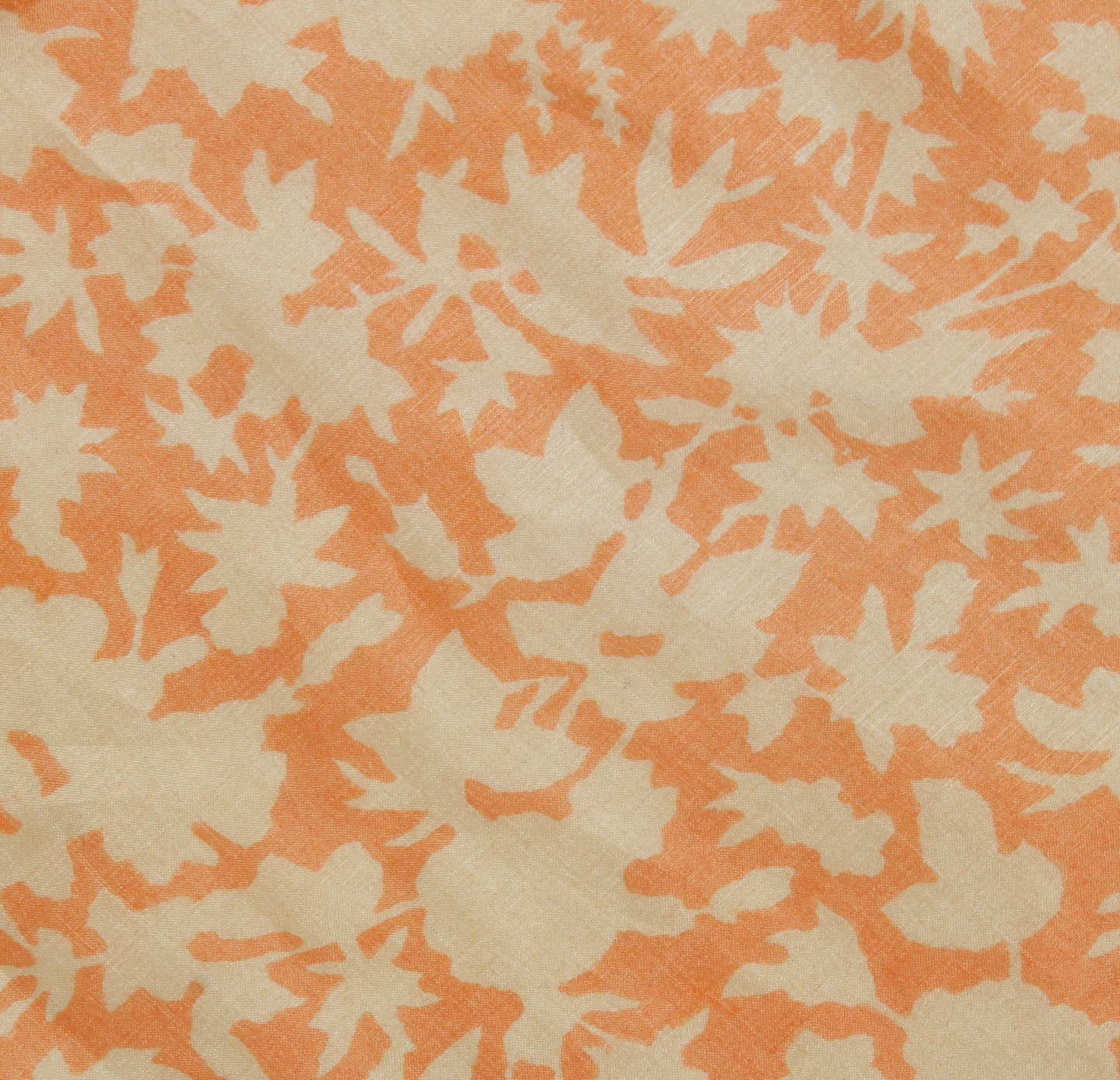 Sushila Vintage Orange Indian Dupatta 100% Pure Silk Printed Long Stole Hijab
