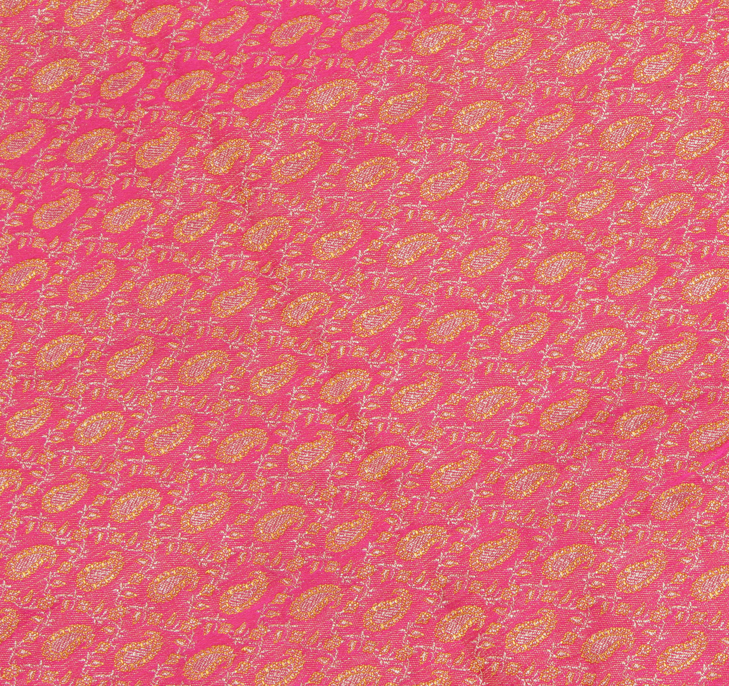 Sushila Vintage Magenta Indian Dupatta Blend Silk Paisley Woven Long Stole Hijab