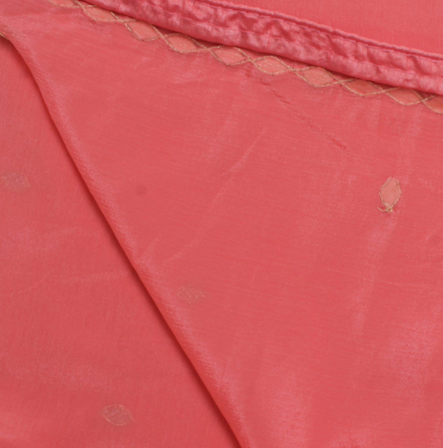 Sushila Vintage Peach Dupatta Pure Chiffon Hand Beaded Long Stole Veil Scarves